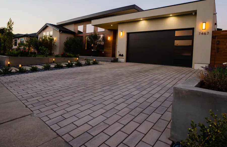 Northwood landscaping professional working on landscape installation