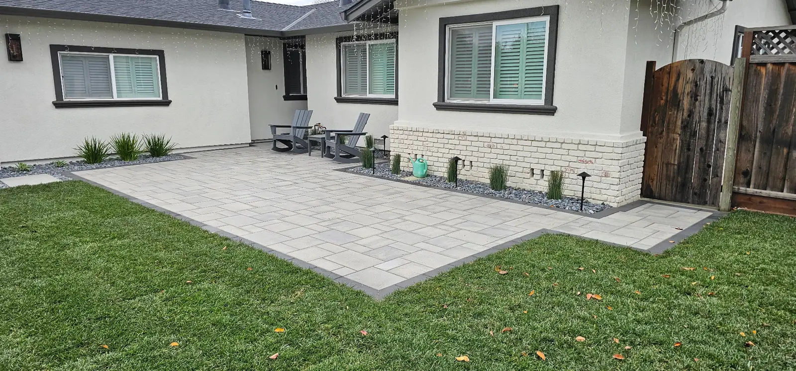 Expansive Patio with Modern Pavers - Northwood Landscaping project in Greater Vancouver