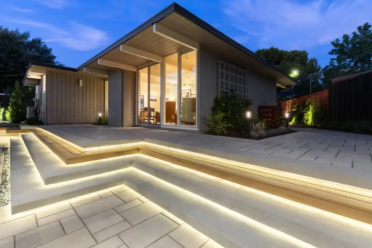 Modern LED Step Lighting - Northwood Landscaping project in Greater Vancouver