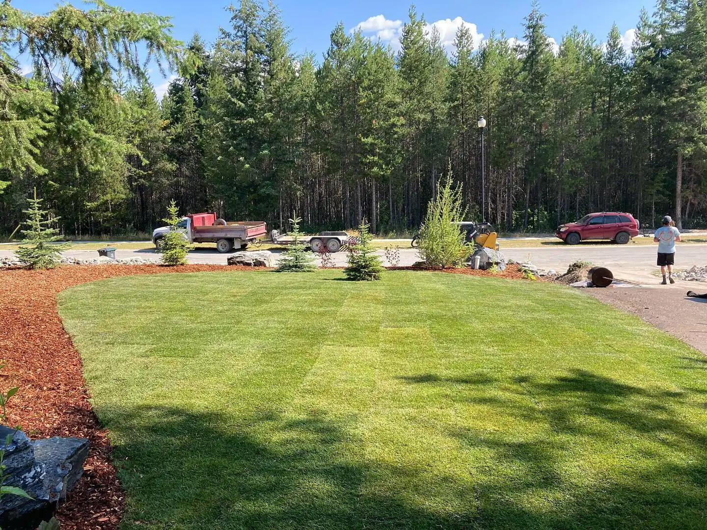 Fresh Sod Lawn Installation - Northwood Landscaping project in Greater Vancouver