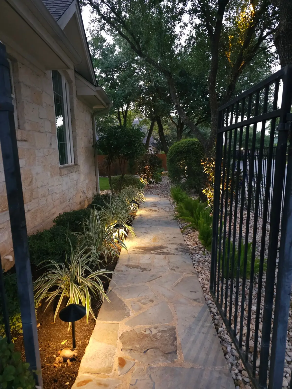 Illuminated Garden Walkway - Northwood Landscaping project in Greater Vancouver